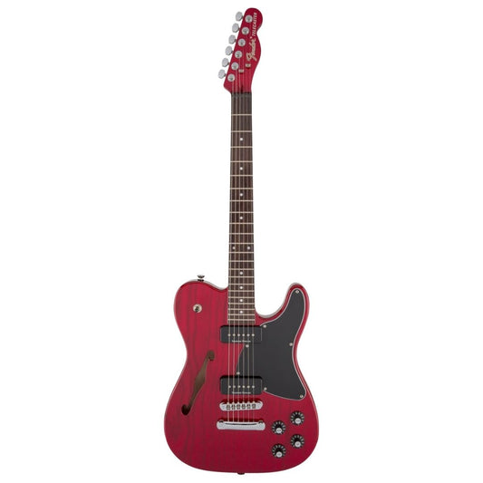 Fender Jim Adkins JA-90 Telecaster Electric Guitar, Laurel FB, Crimson Red Transparent