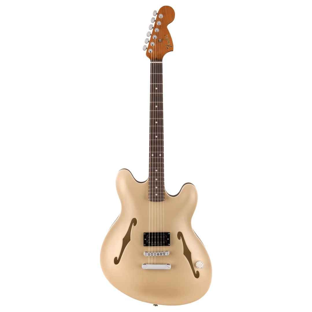 Fender Tom DeLonge Starcaster Electric Guitar, RW FB, Shoreline Gold (Made in Indonesia)