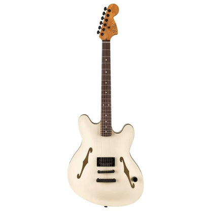 Fender Tom DeLonge Starcaster Electric Guitar, RW FB, Olympic White (Made in Indonesia)