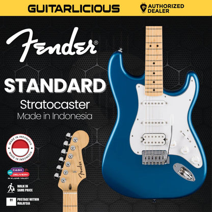 Fender Standard Stratocaster HSS Electric Guitar, Maple FB, Aqua Marine Metallic
