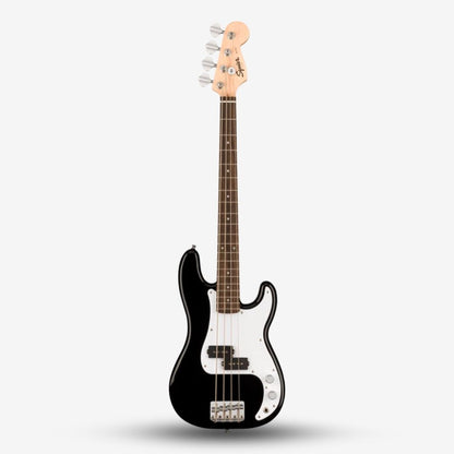 FENDER Squier Mini Short Scale Precision 4 String Bass Guitar, Laurel FB, Black