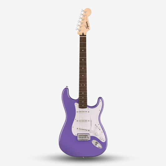 Squier Sonic Stratocaster SSS Electric Guitar with White Pickguard & Tremolo , Laurel FB - Ultraviolet