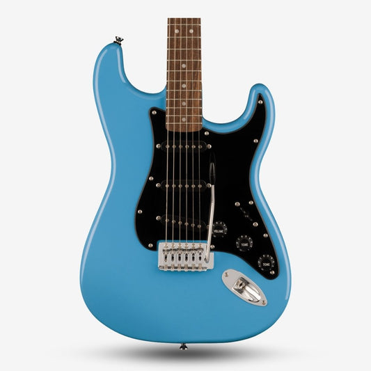 Squier Sonic Stratocaster SSS Electric Guitar with Black Pickguard & Tremolo , Laurel FB - California Blue