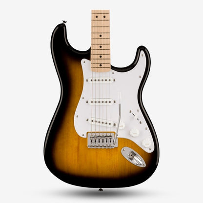 Squier Sonic Stratocaster SSS Electric Guitar with White Pickguard & Tremolo , Maple FB - 2-Color Sunburst