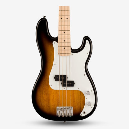 Squier Sonic Precision 4 String Bass Guitar with White Pickguard, Laurel FB - 2-Color Sunburst / SB, Beginner Level