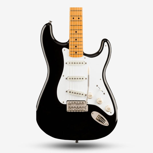 FENDER Squier Classic Vibe 50s Stratocaster (SSS) Electric Guitar wIth Tremolo, Maple FB, BLACK