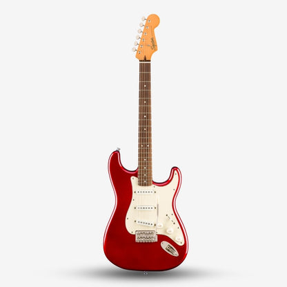 Squier by Fender Classic Vibe 60s Stratocaster (SSS) Electric Guitar wIth Tremolo, Laurel FB, Candy Apple Red ( CV60S )