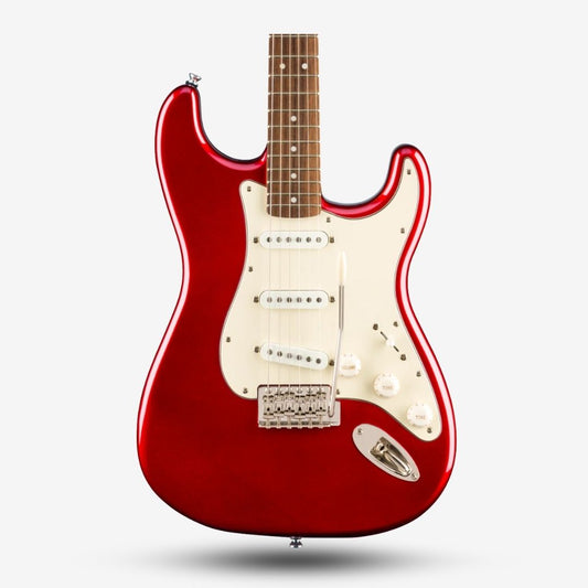 Squier by Fender Classic Vibe 60s Stratocaster (SSS) Electric Guitar wIth Tremolo, Laurel FB, Candy Apple Red ( CV60S )