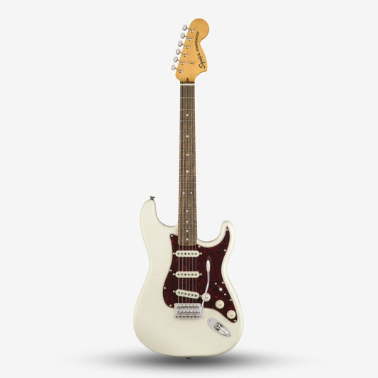 FENDER Squier Classic Vibe 70s Stratocaster (SSS) Electric Guitar wIth Tremolo, Laurel FB, Olympic White