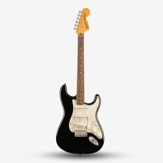 FENDER Squier Classic Vibe 70s Stratocaster (SSS) Electric Guitar wIth Tremolo, Laurel FB, Black