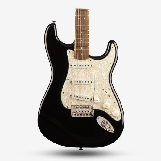 FENDER Squier Classic Vibe 70s Stratocaster (SSS) Electric Guitar wIth Tremolo, Laurel FB, Black