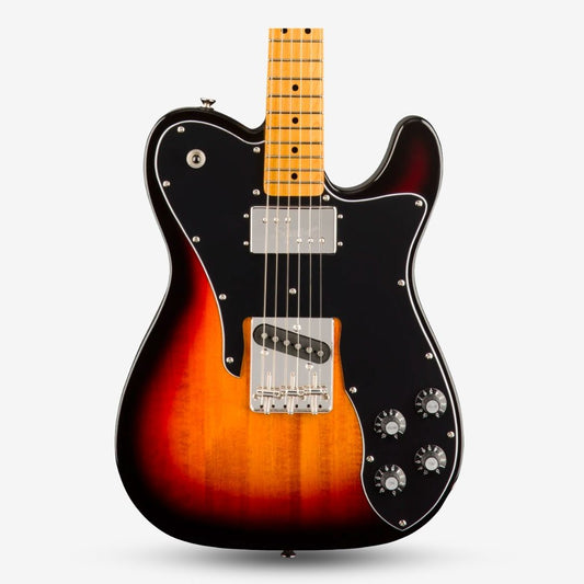 FENDER Squier Classic Vibe 70s Telecaster Custom Electric Guitar, Maple FB, 3-Tone Sunburst