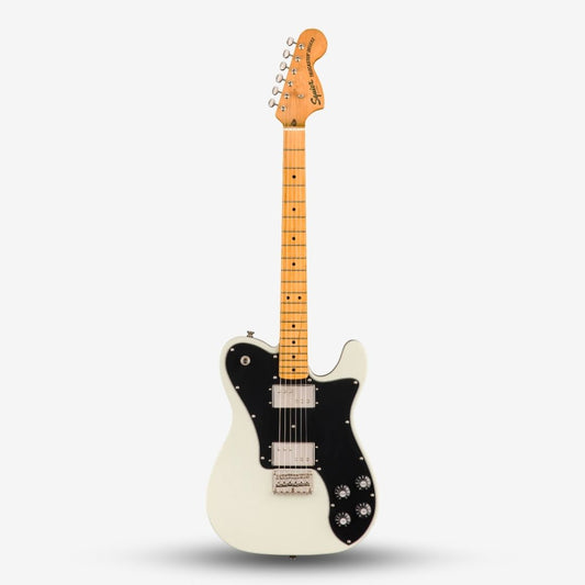 FENDER Squier Classic Vibe 70s Telecaster Deluxe Electric Guitar, Maple FB, Olympic White