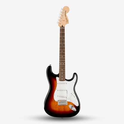 FENDER Squier Affinity Series Stratocaster (SSS) Electric Guitar, Laurel FB, 3-Color Sunburst