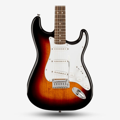 FENDER Squier Affinity Series Stratocaster (SSS) Electric Guitar, Laurel FB, 3-Color Sunburst