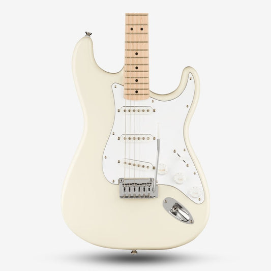 Squier Affinity Series SSS Stratocaster Electric Guitar, Maple FB, Olympic White