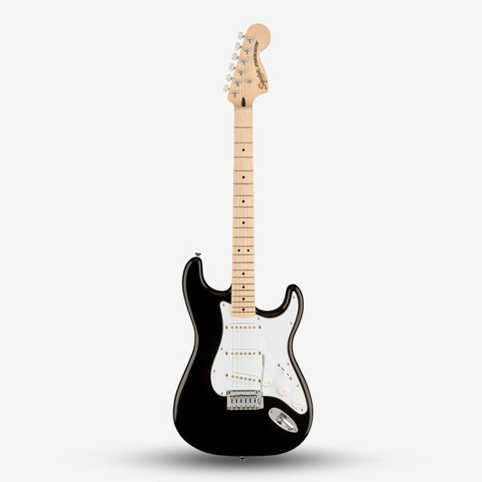 Squier Affinity Series SSS Stratocaster Electric Guitar, Maple FB, Black