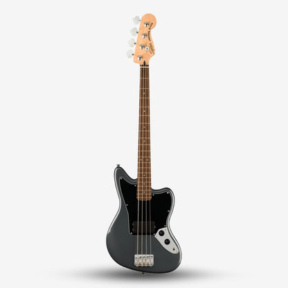 FENDER Squier Affinity Series Jaguar 4 string Bass Guitar, Laurel FB, Charcoal Frost Metallic