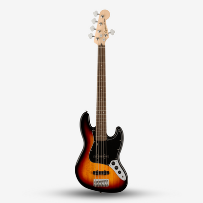 Squier by Fender Affinity Series Jazz Bass V 5-String Electric Bass Guitar, Laurel FB, 3-Color Sunburst