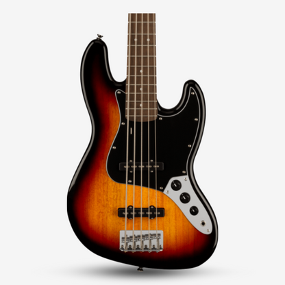 Squier by Fender Affinity Series Jazz Bass V 5-String Electric Bass Guitar, Laurel FB, 3-Color Sunburst