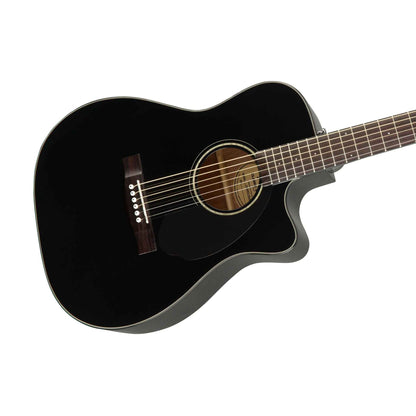 Fender CC-60SCE Concert Acoustic Guitar, Walnut FB - Black