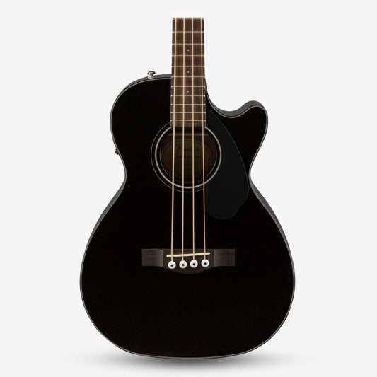 Fender CB-60SCE 4-strings Acoustic Bass Guitar with Cutaway & Active Preanp Electronics & Tuner, Laurel FB - Black (CB 60SCE / CB60SCE)