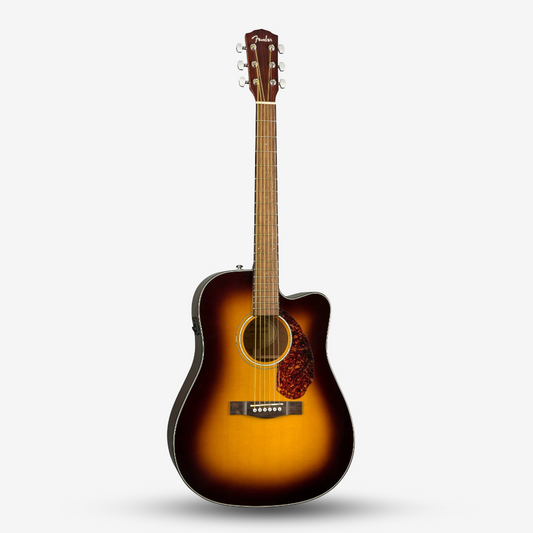 Fender CD-140SCE Dreadnought Acoustic Guitar w/Case, Walnut FB - Sunburst