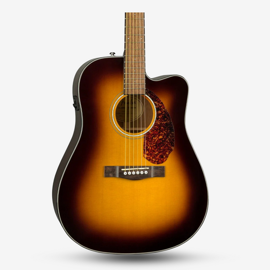 Fender CD-140SCE Dreadnought Acoustic Guitar w/Case, Walnut FB - Sunburst