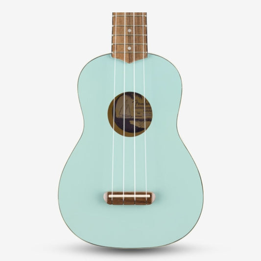 Fender Venice 21 inch Soprano Ukulele, Walnut FB , Daphne Blue