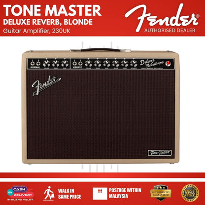 Fender Tone Master Deluxe Reverb Guitar Amplifier, Blonde, 230V UK