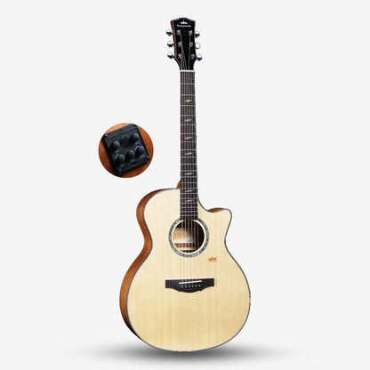 Kepma F2 Solid Sitka Spruce Top Grand Auditorium Acoustic Guitar, S1 Pro Resonance Pickup with Effect ( F2Se-GA / F2SE )