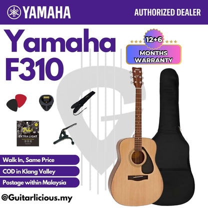 YAMAHA F310 , 41 inch Acoustic Guitar with FREE Gig Bag suitable for Beginner ( F310 / F-310 / F 310 )