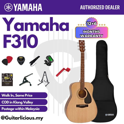 YAMAHA F310 , 41 inch Acoustic Guitar with FREE Gig Bag suitable for Beginner ( F310 / F-310 / F 310 )