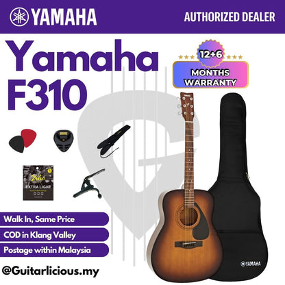 YAMAHA F310 , 41 inch Acoustic Guitar with FREE Gig Bag suitable for Beginner ( F310 / F-310 / F 310 )