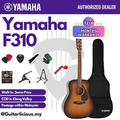 YAMAHA F310 , 41 inch Acoustic Guitar with FREE Gig Bag suitable for Beginner ( F310 / F-310 / F 310 )