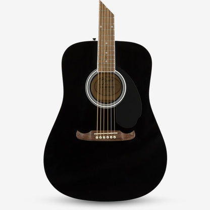 FENDER ( FA-125 / FA125 ) Dreadnought Acoustic Guitar w/bag, Walnut FB, Black - (F03-097-1210-706)