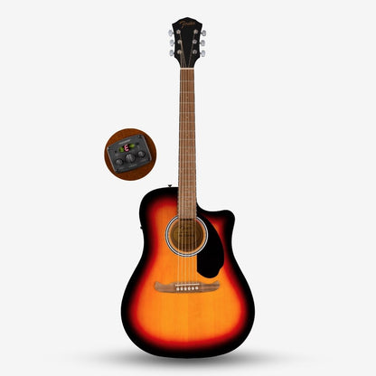 Fender FA-125CE Dreadnought Acoustic Guitar with Active PIck Up, Walnut FB, Sunburst (FA125 / FA 125E/ FA125CE / SB)