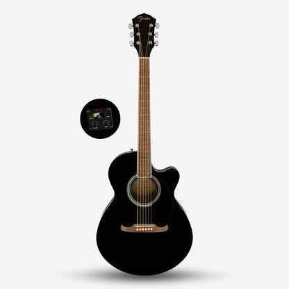 Fender FA-135CE Dreadnought Acoustic Guitar with Fender Active PIck Up, Walnut FB, Black (FA135 / FA 135E/ FA135CE)