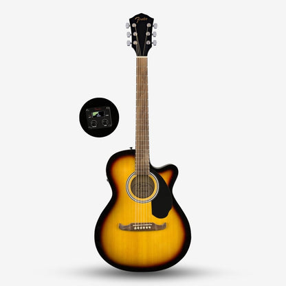 Fender FA-135CE Dreadnought Acoustic Guitar with Fender Active PIck Up, Walnut FB, Sunburst (FA135 / FA 135E/ FA135CE)