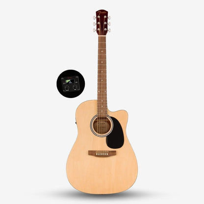 Fender FA-25CE Dreadnought Acoustic Guitar with Pick Up, Walnut FB, Natural ( FA 25CE / FA25CE / FA-25CE-NAT )