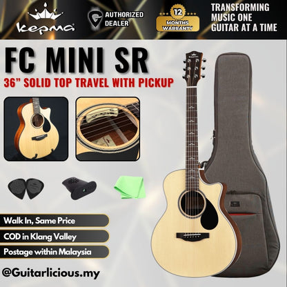 Kepma FC Mini SR Elite Series 36” Solid Top Travel Acoustic Guitar with Pickup ( FCe Mini - SR )