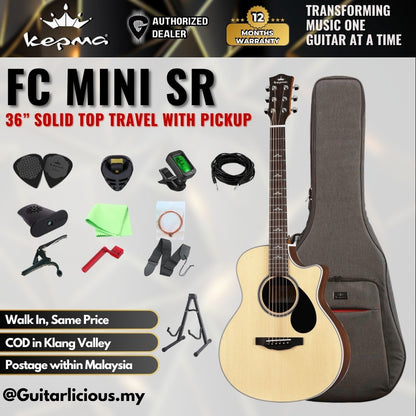 Kepma FC Mini SR Elite Series 36” Solid Top Travel Acoustic Guitar with Pickup ( FCe Mini - SR )