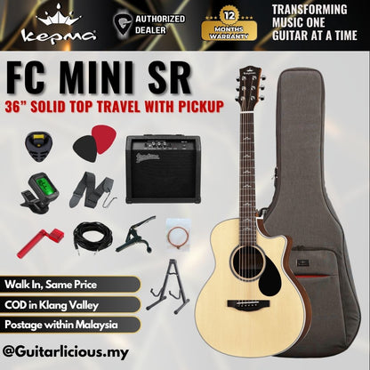 Kepma FC Mini SR Elite Series 36” Solid Top Travel Acoustic Guitar with Pickup ( FCe Mini - SR )
