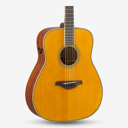 Yamaha FG-TA TransAcoustic Dreadnought SolidTop Acoustic-Electric Guitar Built-in Chorus Room Hall Reverb - Vintage Tint