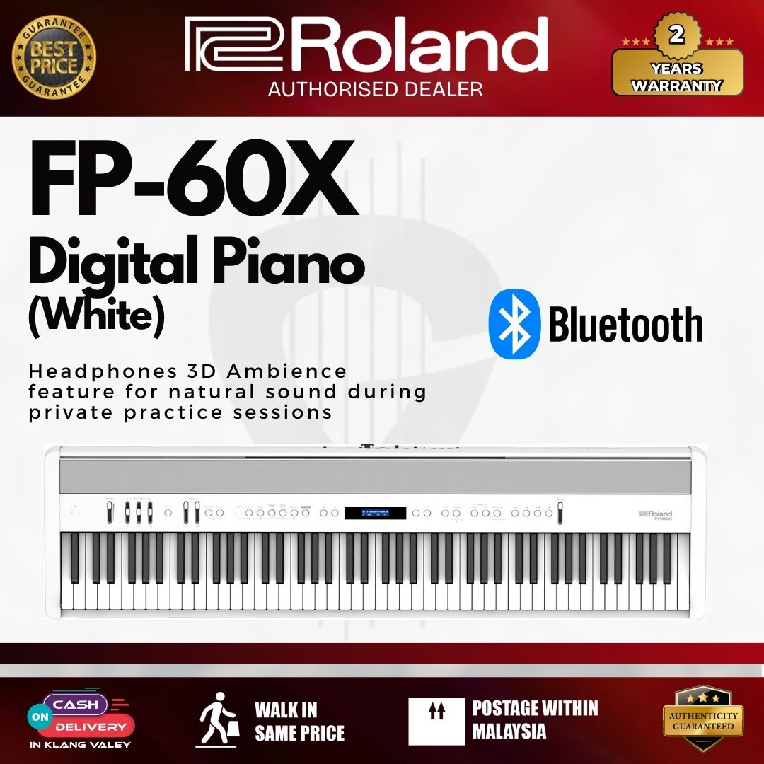 Roland FP-60X Digital Piano - White
