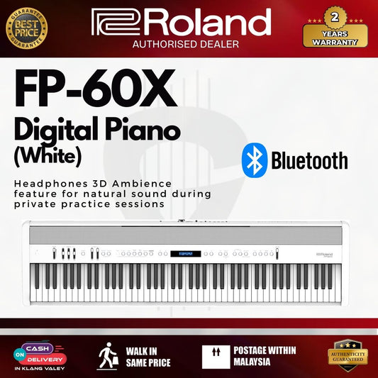 Roland FP-60X Digital Piano - White