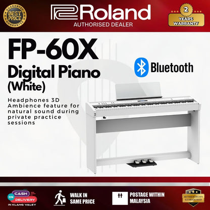 Roland FP-60X Digital Piano - White