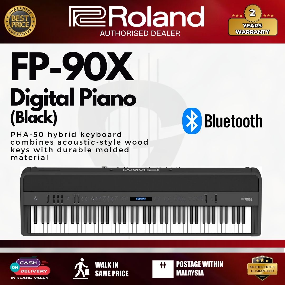 Roland FP-90X Digital Piano / Home Set Stage Piano – Black / White