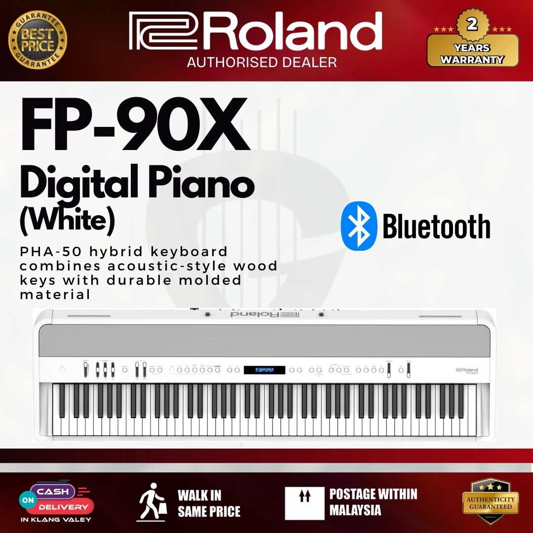 Roland FP-90X Digital Piano / Home Set Stage Piano – Black / White