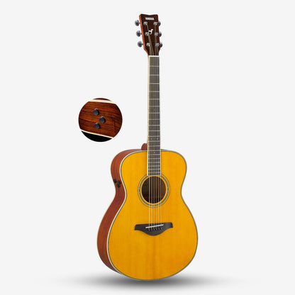 Yamaha FS-TA TransAcoustic Concert Solid Top Acoustic-Electric Guitar Built-in Chorus, Room & Hall Reverb - Vintage Tint